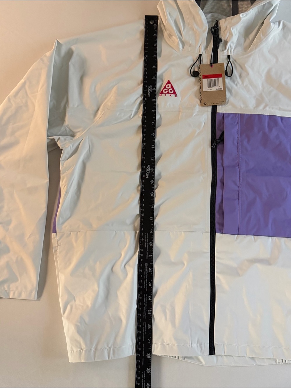 Nike ACG Rain Jacket Men L Waterproof Taped Seams Lightweight Trail Full Zip - Picture 15 of 15